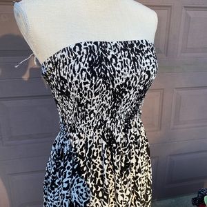 Smocked tube top maxi dress